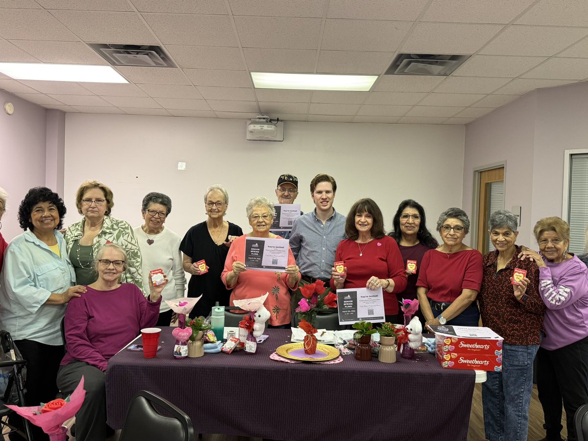 CarolforTexas's tweet photo. Love is all around and the #SD6 team is out hand-delivering it!

This month, we visited 30 senior centers across the district to wish everyone a Happy Valentine’s Day and invite them to our Senior Spring Fling on March 5th. https://t.co/WJm2IdxjT3