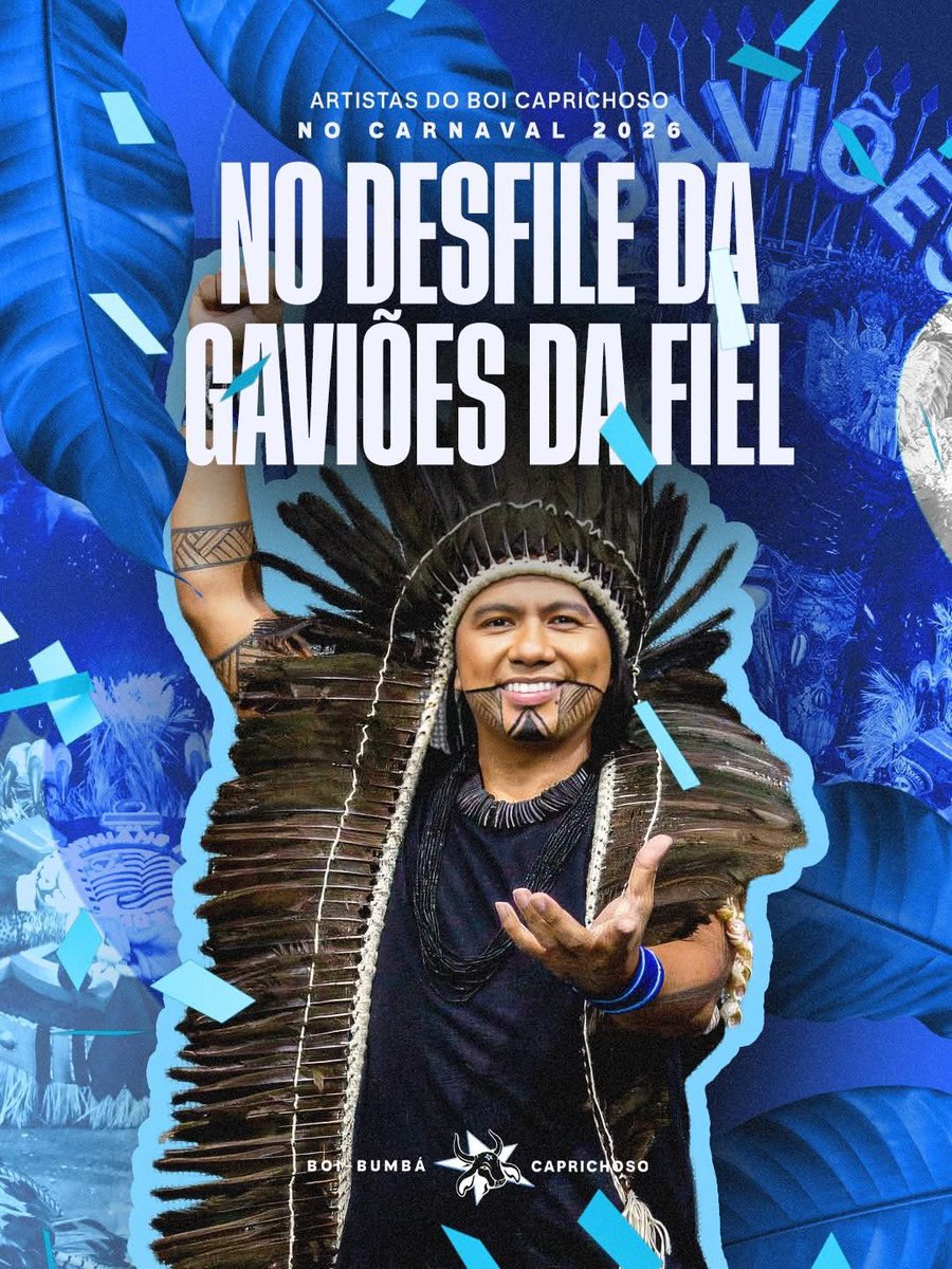 O Boi Caprichoso desfila hoje no Anhembi ao lado da Gaviões da Fiel levando a alma da Amazônia para o maior palco do Carnaval de São Paulo.

Com o Pajé Erick Beltrão e as tuxauas Ira Maragua, Jéssica Maragua e Gilvana Borari, o enredo “Vozes Ancestrais para um Novo Amanhã”