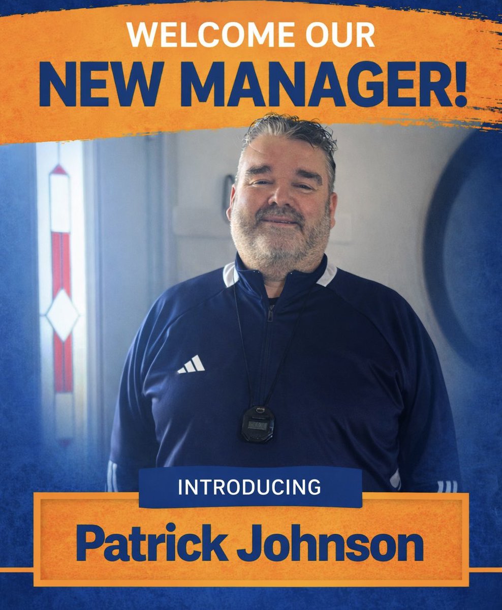 BREAKING! 💣🟠🔵

We’re pleased to announce the appointment of Patrick Johnson on a permanent basis! 📝 

1 game, 1 win. Long may it continue! 😂

Welcome, Patrick! 🤝🏻