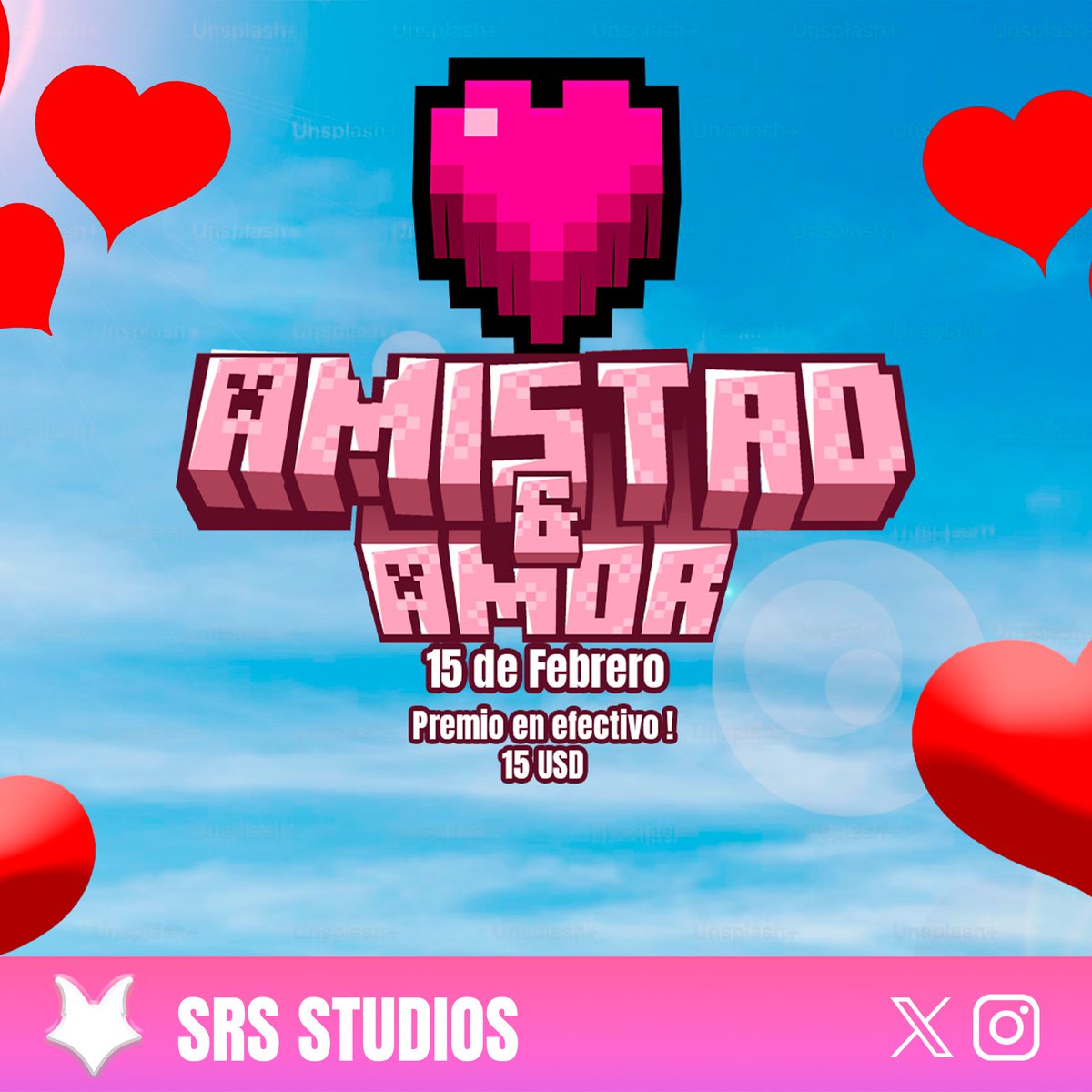 ULTIMO DIA PARA PODER PARTICIPAR EN EL EVENTO
🎉AMISTAD Y AMOR 💗
📷 15 de febrero 📷
💵 PREMIO De 15 USD 💵
 Jugadores, comunidades y creadores de contenido están invitados
  #eventominecraft #Evento #kick #twitch #youtube #tiktok discord.gg/u74nsxYSS3