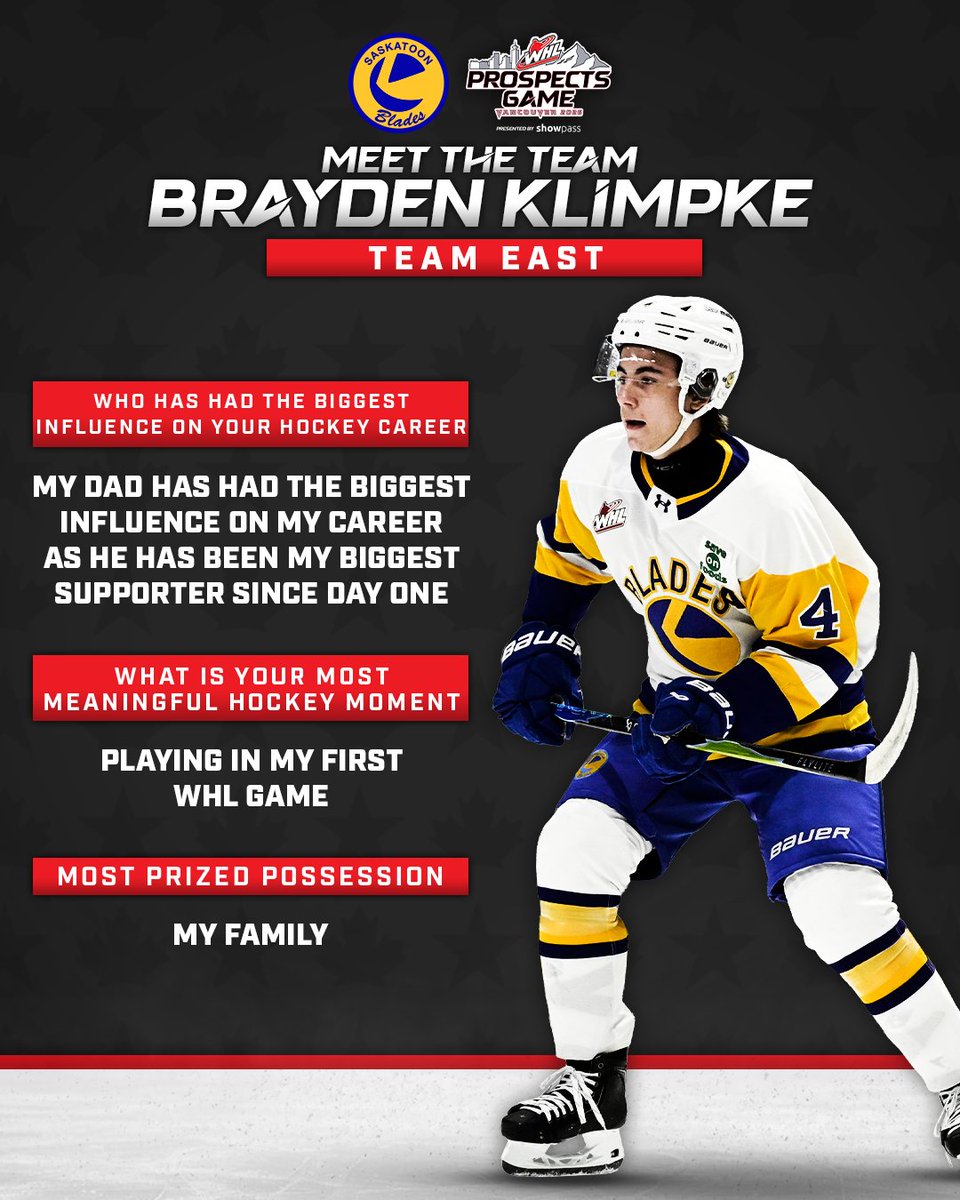 Who's cutting onions rn🥹

Brayden Klimpke is keeping his family close ahead of the 2026 #WHLProspectsGame.

<a href="/BladesHockey/">Saskatoon Blades</a> | #NHLDraft