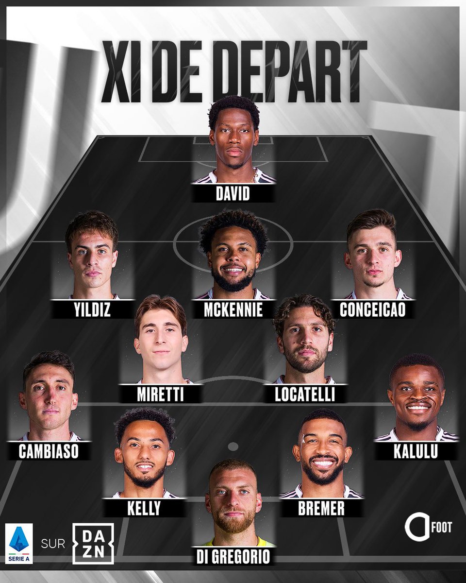 Yanis76410's tweet photo. 🚨 LE XI DE LA JUVE ! ⚪️⚫️
La compo est tombée pour ce soir. Jonathan David d'entrée, on veut le feu ! 🔥🎯
🔥 Le trio Yildiz - McKennie - Conceicao pour servir le crack.
Pronostic en commentaire ? 👇

#Juve #SerieA #JonathanDavid #ForzaJuve #Calcio #MatchDay #Juventus https://t.co/gWqjkhQFbs