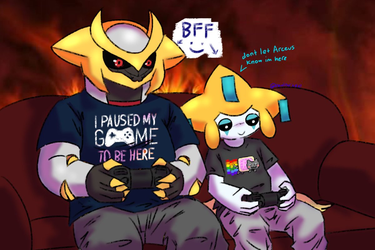 SEE I TOLD YALL JIRACHI AND GIRATINA ARE BESTIES