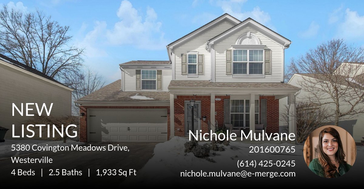 ColumbusNichole's tweet photo. 📍 New Listing 📍 Take a look at this fantastic new property that just hit the market located at 5380 Covington Meadows Drive in Westerville. Reach out here or at (614) 425-0245 for more information!

Listed by Tiffany Hall https://t.co/7d4gzFJNPp https://t.co/IRv4mWjsLy