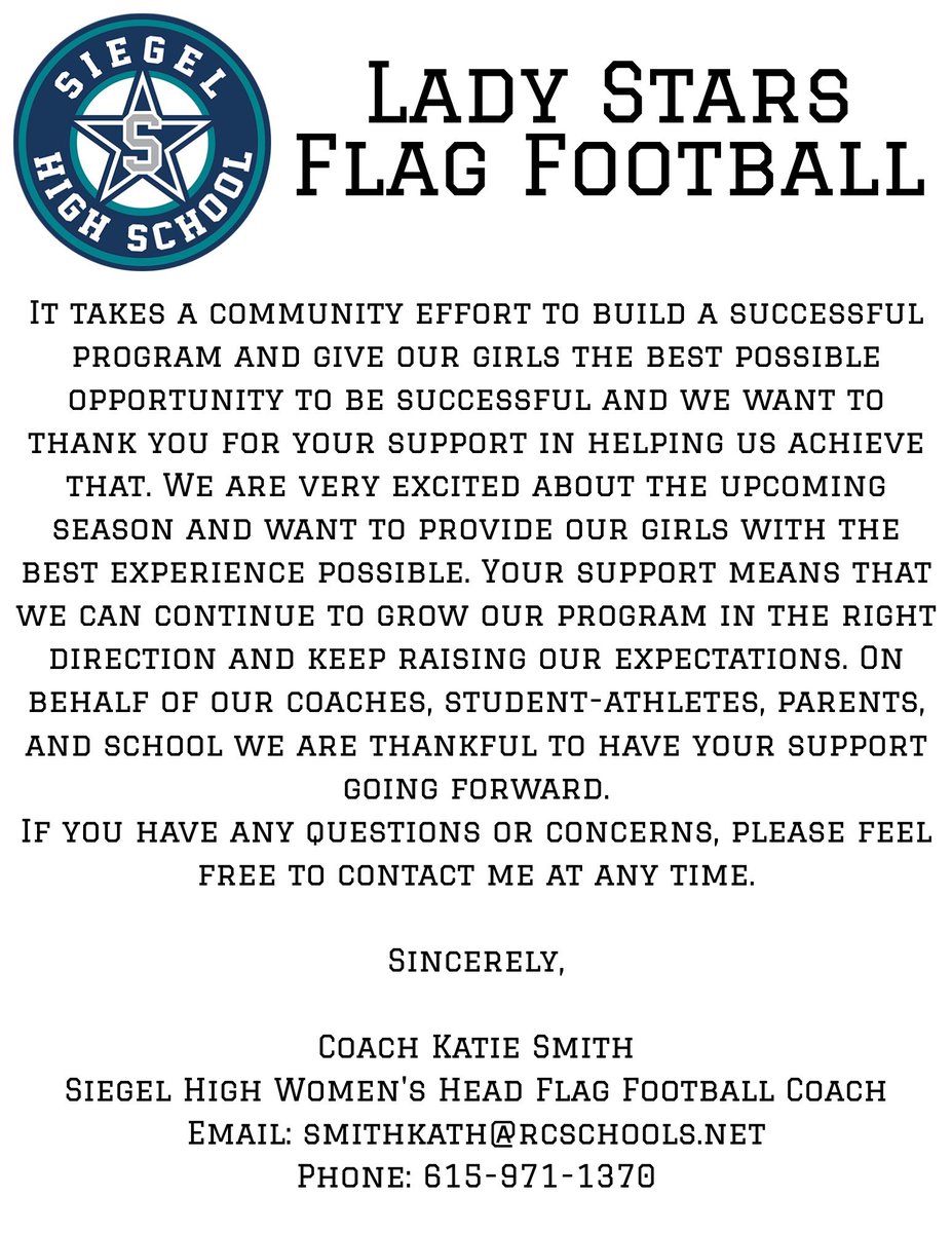 Siegel Flag Football tweet media