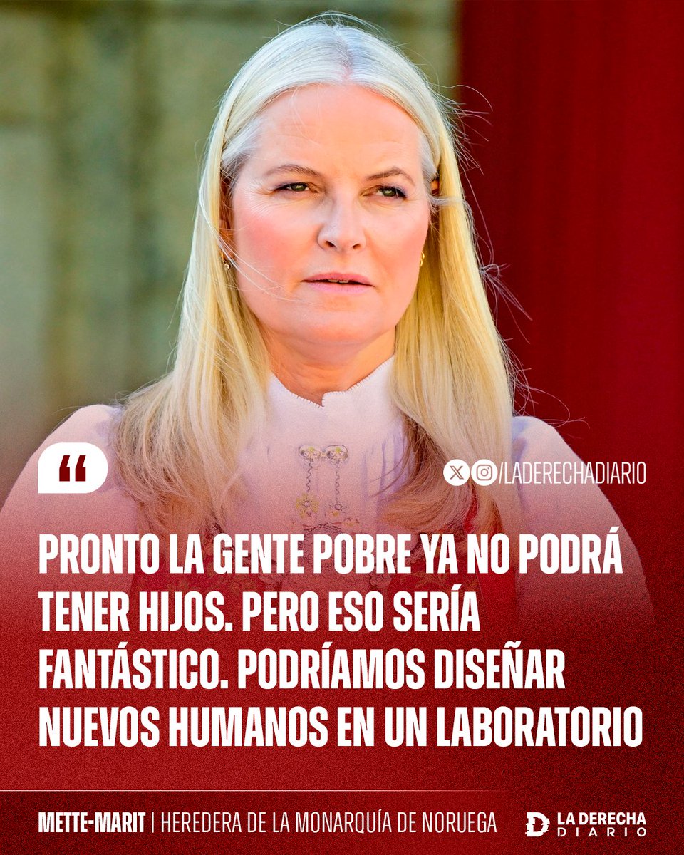 🚨🇳🇴🇺🇸 | SINIESTRO: La princesa heredera de la monarquía de Noruega, Mette-Marit, aparece en los archivos desclasificados del Jeffrey Epstein diciéndole al pedófilo que se alegraba de que "pronto la gente pobre ya no podrá tener hijos" y que "podriamos diseñar nuevos humanos en