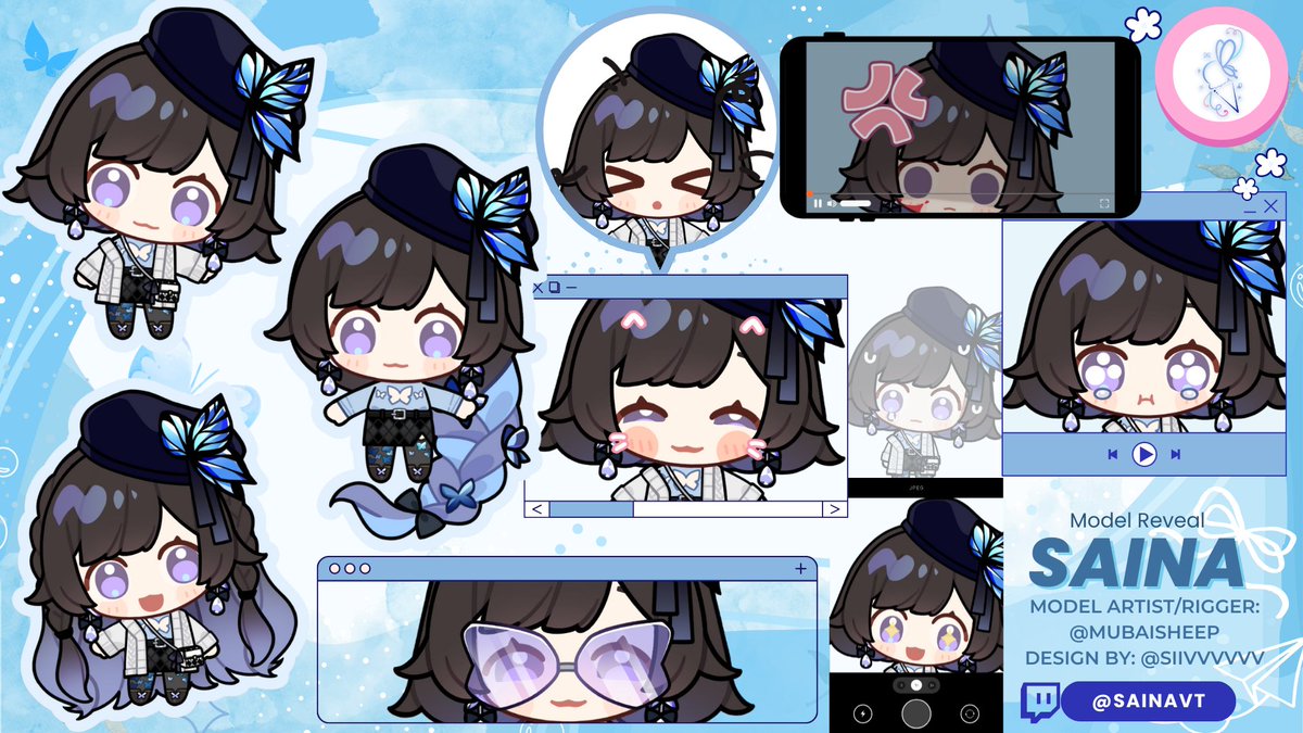 Mini Debut of Covers outfit+Chibi model! Thanks to the person who gifted me this ref &amp; this chibi model! 

🎨Design: #siivvvvvv 
⚙️Model+rig: #mubaisheep 

I will treasure the design you have drew for me siivvvvvv. I wish I could have showed you this chibi model. Thank you.