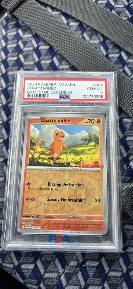 🧇 CONSIGNMENT WAFFLE 🧇

Charmander GameStop Promo PSA 10

18 Spots 
$10 Per Spot 

🦆 Duck race live via twitch once filled 

Comment below to claim spots 

Shipping included, US only*