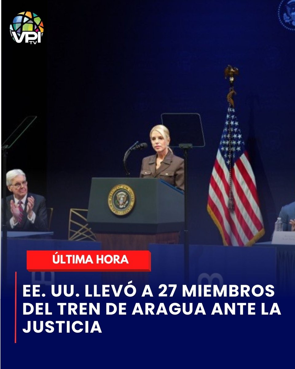 🇺🇸 El Departamento de Justicia de Estados Unidos acusó a 27 miembros y asociados de la facción Anti‑Tren, disidencia del Tren de Aragua, por su presunta participación en un doble asesinato ocurrido en 2024 en Nueva York, además de delitos de tráfico sexual, secuestro y otras