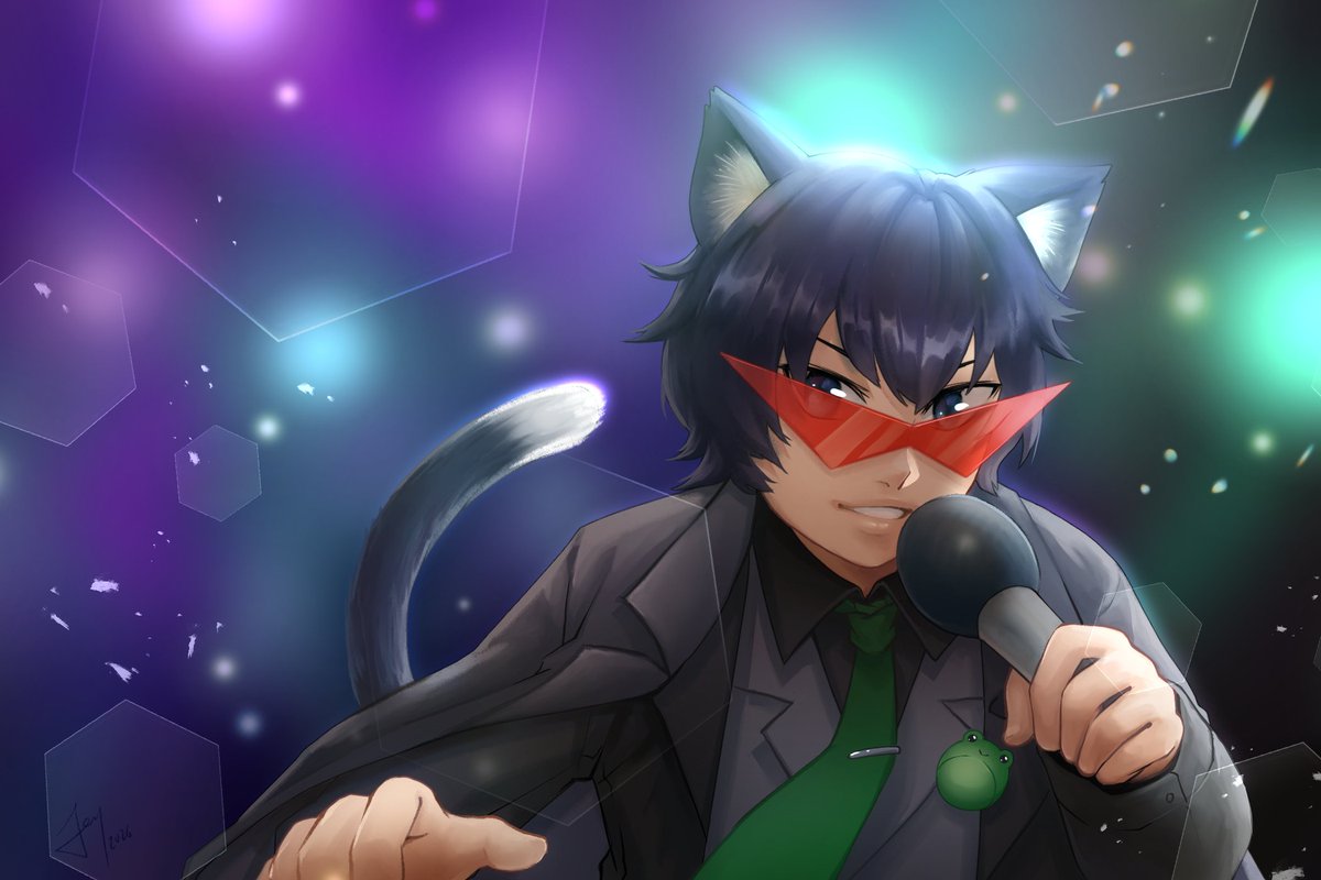 ☺️RARE ENCOUNTER! ☺️

Today we are doing a little Valentines stream.
We'll hunt some monsters in #MHWilds &amp; doing Valentines Karaoke by singing some love songs. 
(Pss... its my first stream this year)

Come join us and share lots of love.💙
twitch.tv/mrsatansan

🎨by <a href="/jey_vt/">Jey 雨色杰 🧋🐉🌦️ // boba-obsessed //</a>