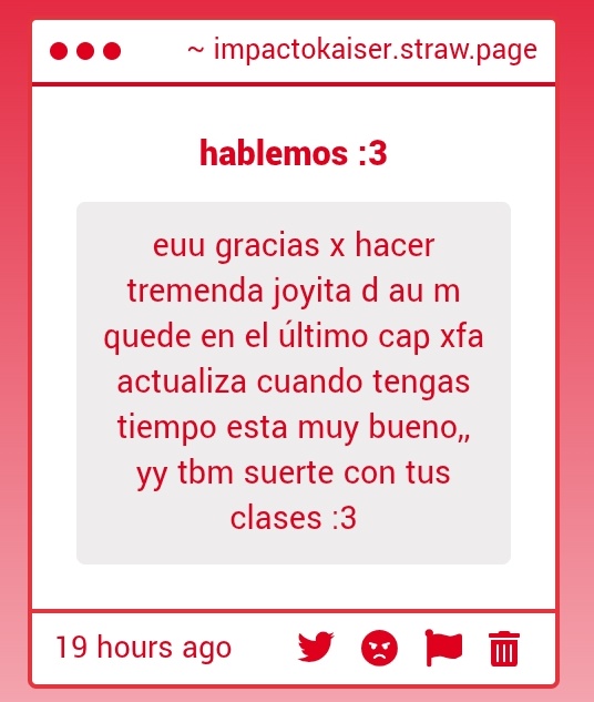 kaiserimpacto's tweet photo. GRACIAS A TI POR LEER 😭 tengo el siguiente cap a medio terminar, así que probablemente habrá actu entre mañana o lunes (por si alguien todavía quiere saber cómo sigue sjdkdkdl) https://t.co/4ZJF97ABhQ