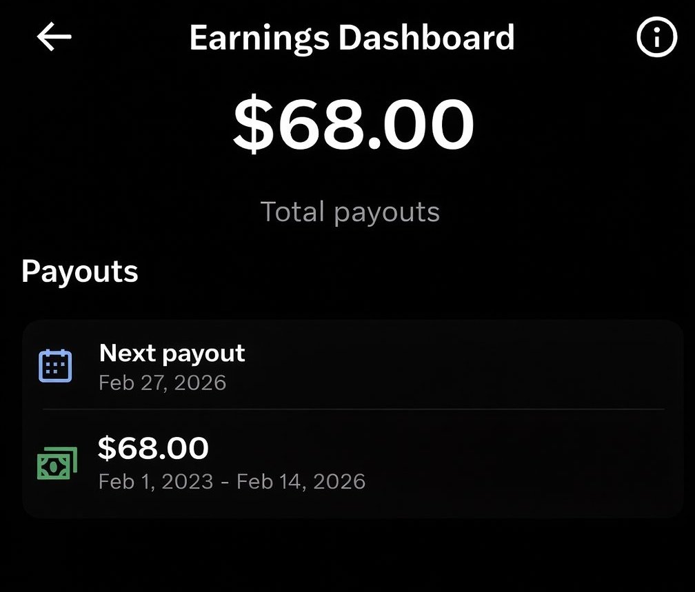 I Got my first payout from X

Thank you Everyone

Let’s connect 160 friends