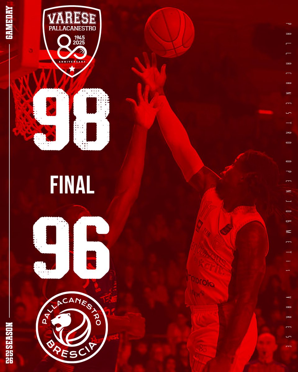 PallVarese's tweet photo. CHE PARTITA, CHE VARESE, CHE MASNAGO. 
All’ultimo respiro, fino alla fine, vince Varese 🤍❤️

#NoiSiamoVarese https://t.co/MHQK0B92RZ