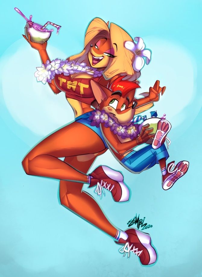DrawingsDew's tweet image. ❤️ Tawna and Crash 🥭

Valentine's Day Special

🎨 : by Zombi Raptor

#CrashBandicoot 
#TawnaBandicoot
