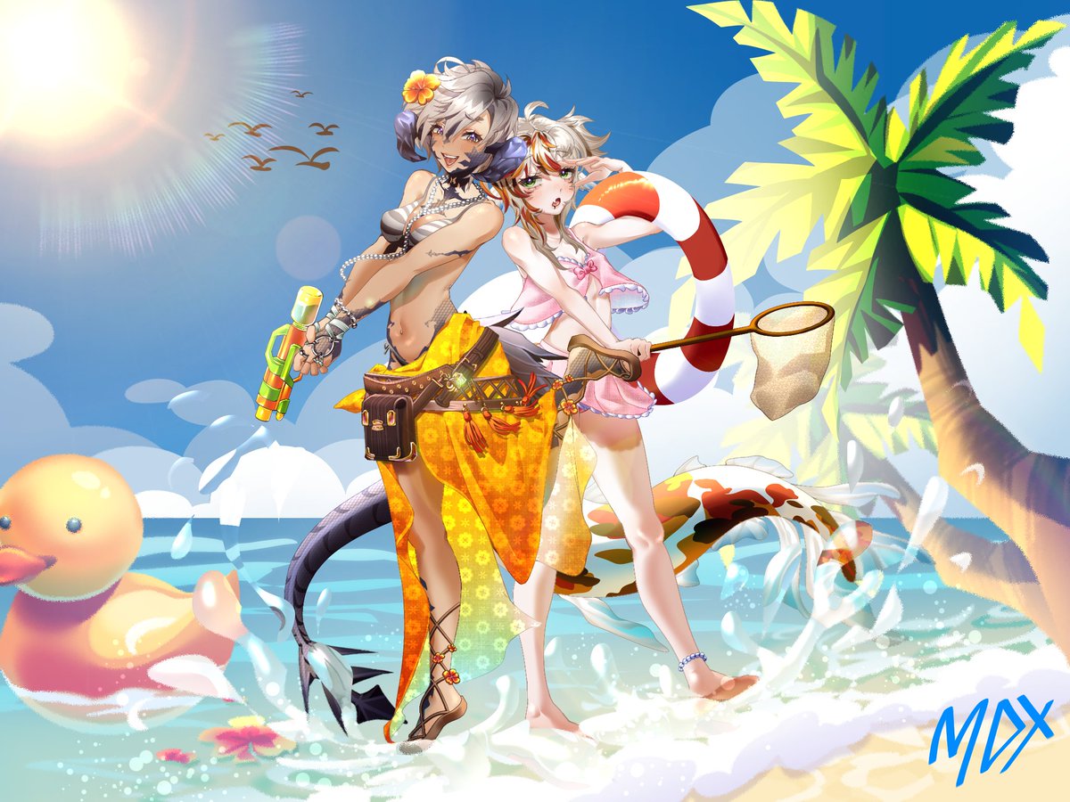 ༄.° Summertime Splash! ☀️🌊

#art #commission #museruuu