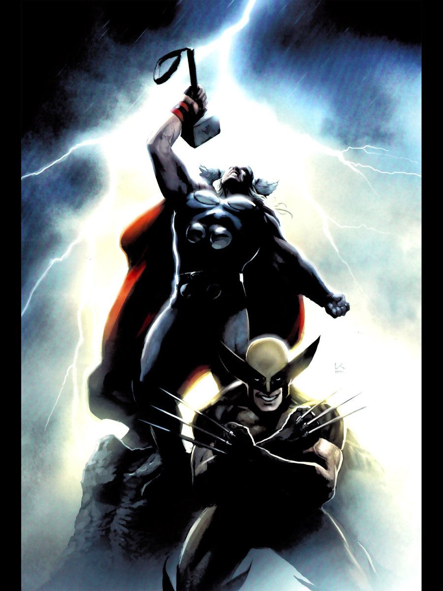 ClassicXMen's tweet image. Wolverine and Thor