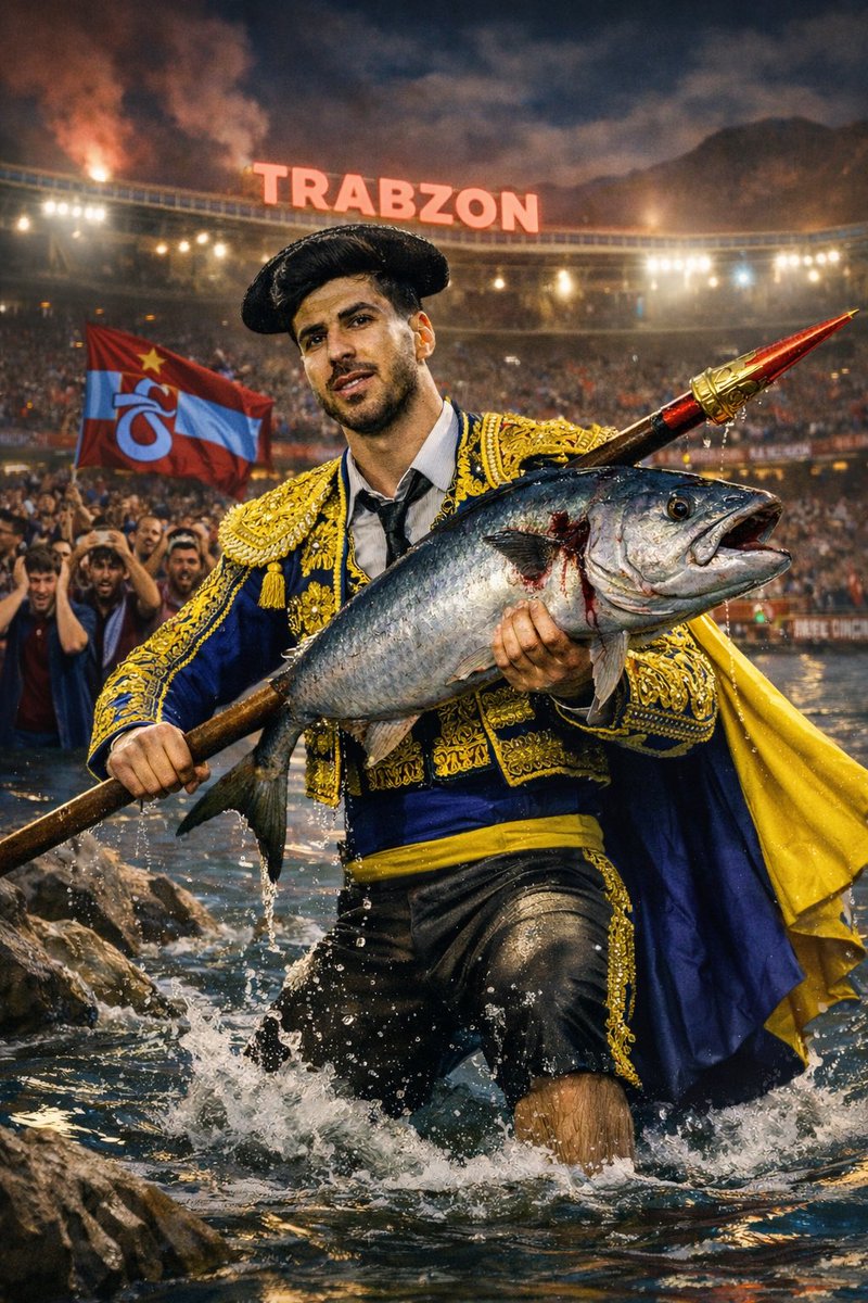 #TSvFB “Boğa avcısı matador… Trabzon’da balığa sardı 🐟