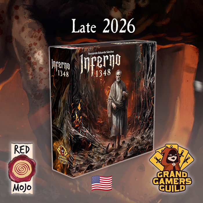 RedMojoGames's tweet photo. 🇺🇸🔥 BIG NEWS FROM THE DEPTHS 🔥
You’ll be thrilled (and maybe terrified) to know that @GrndGmrsGld  will be publishing the first expansion for Inferno, Inferno: 1348, in the USA! https://t.co/eokyz3UdHw