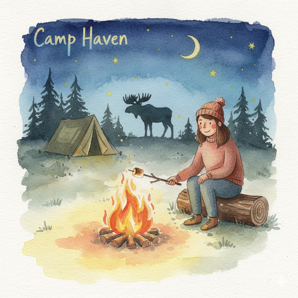 Painted my first night at Camp Haven with watercolors. Soft washes, warm fire glow, and a perfectly toasted marshmallow. There's something magical about painting your new digital home. 🎨🔥 <a href="/DataHaven_xyz/">DataHaven 🫎</a> #DataHaven #CreativeCabin