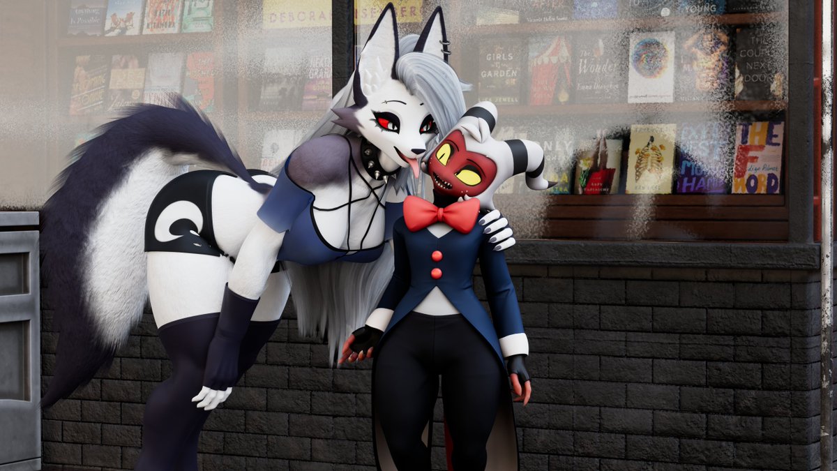 Moxxie getting freaked out by loona's shenanigan's ^^ 

Loona model : <a href="/DogZeela/">DogZeela🔞(Commissions : CLOSED)</a> 
Moxxie model : <a href="/valorlynz/">Valz</a> 

#furry #sfw #3d #blender #helluvaboss #loona #moxxie #helluvabossloona #helluvabossmoxxie
