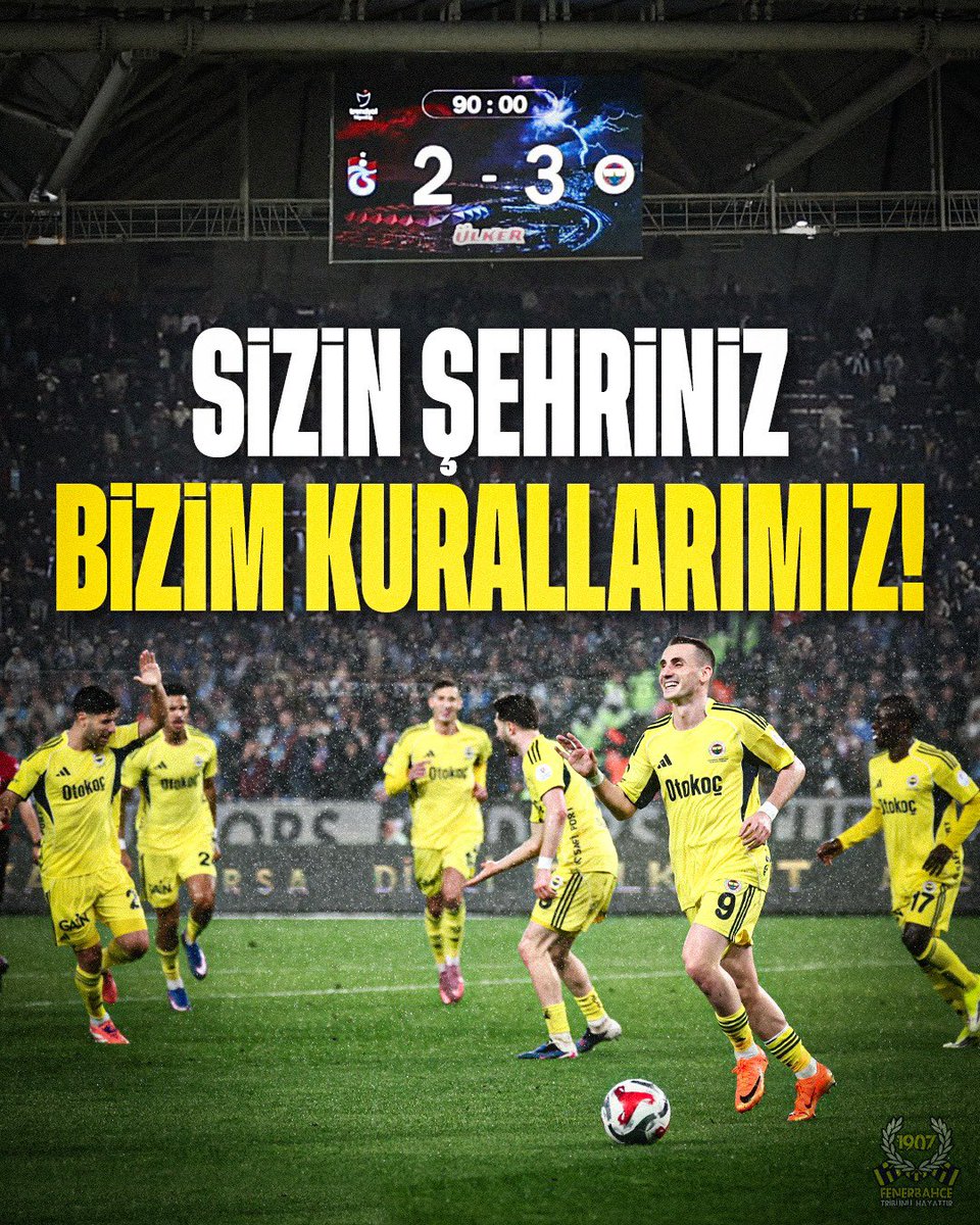 SİZİN ŞEHRİNİZ, BİZİM KURALLARIMIZ!

#FenerbahçeTribünüHayattır