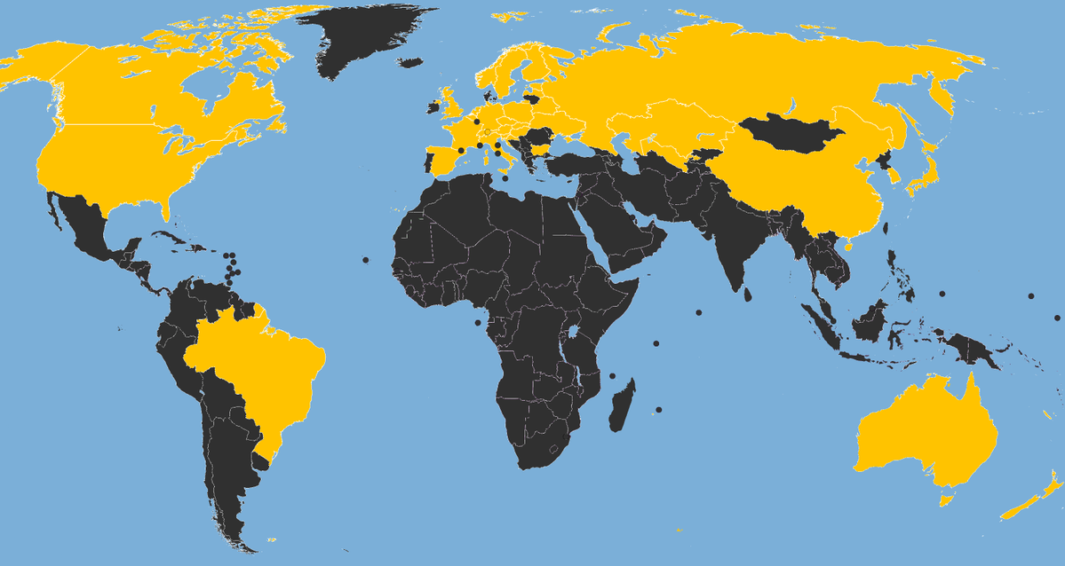 amazingmap's tweet image. Countries that have won at least one Winter Olympic gold medal