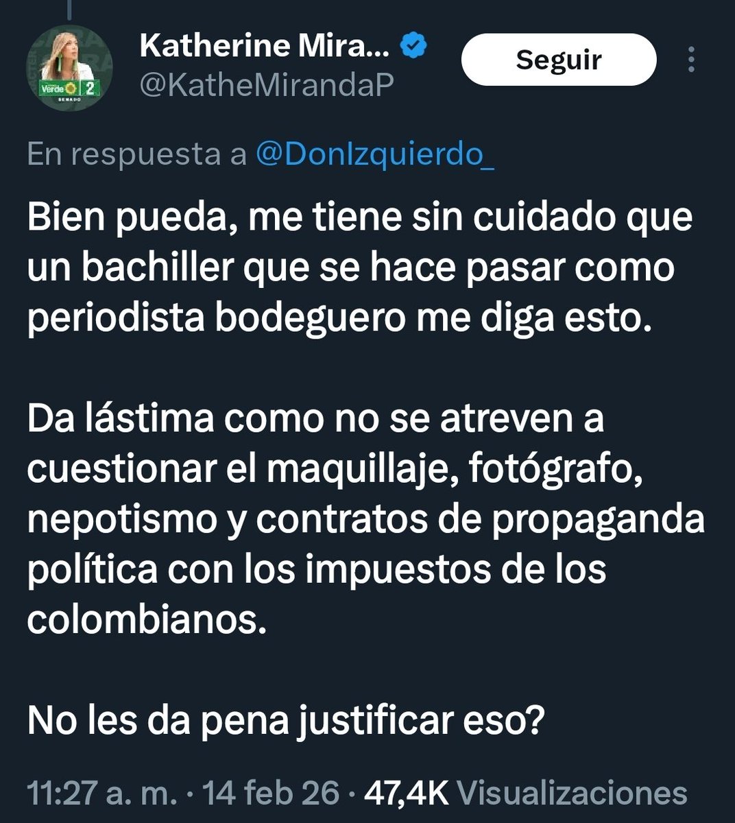 Señora Katherine Miranda, en Colombia, según el DANE la mayoría de las personas mayores de 18 años tiene como máximo nivel educativo básica secundaria o bachillerato. Esto no se debe a falta de capacidad, sino a barreras históricas de acceso a la educación superior, desigualdad