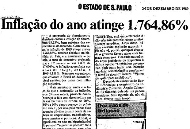 Muito obrigado pelo toque, Maílson da Nobrega. A coisa que eu mais prezo na vida é conselho econômico de ex-ministro da fazenda que entregou taxa de inflação anual de 1.765%.
