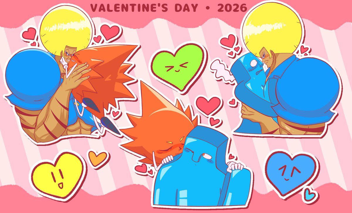 Happy Valentine : ) 🧡 💛 💙 #ボーボボ