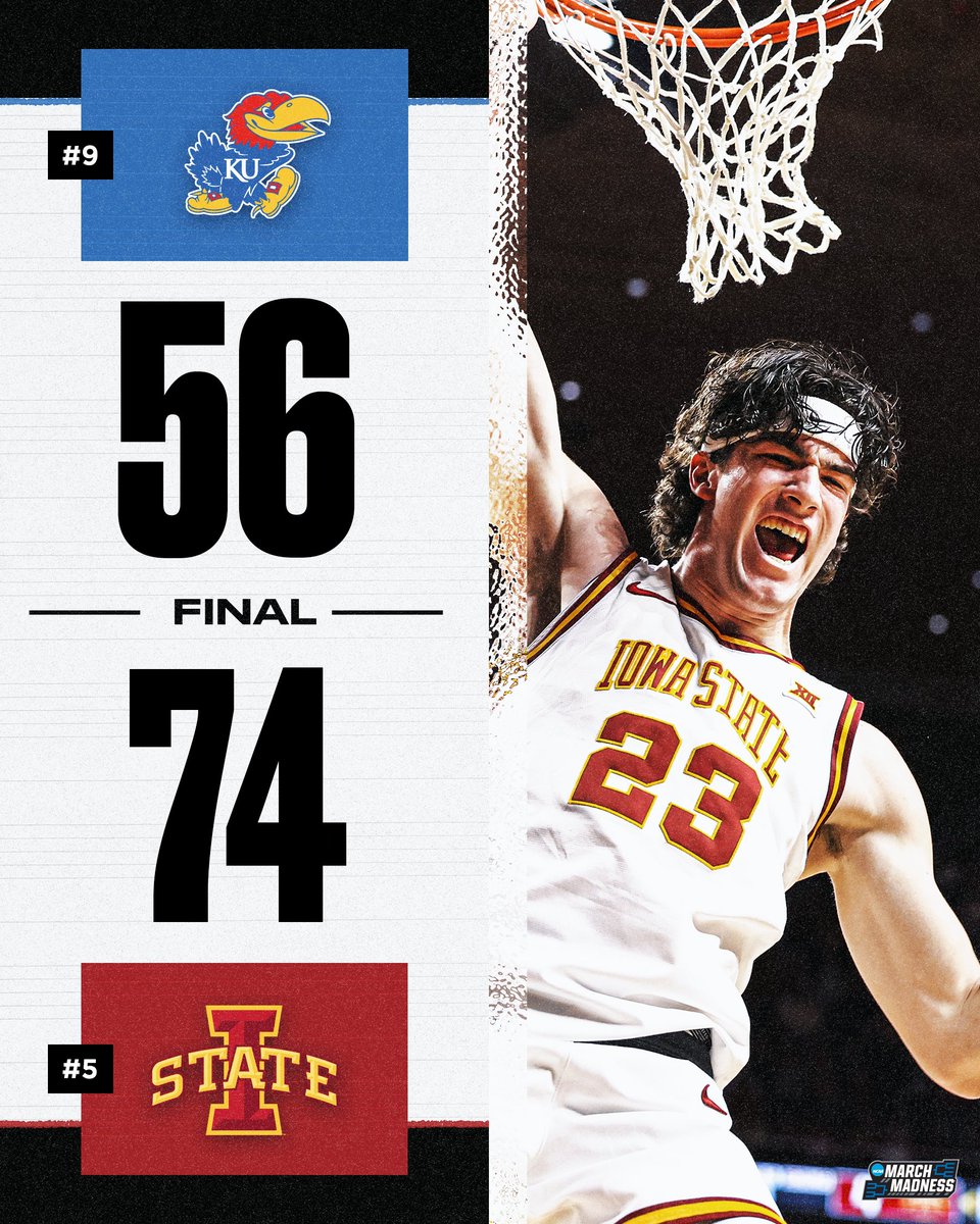 STATEMENT WIN FOR THE CYCLONES 🌪️

No. 5 Iowa State looks dominant in Ames, earning a massive win over No. 9 Kansas 😤