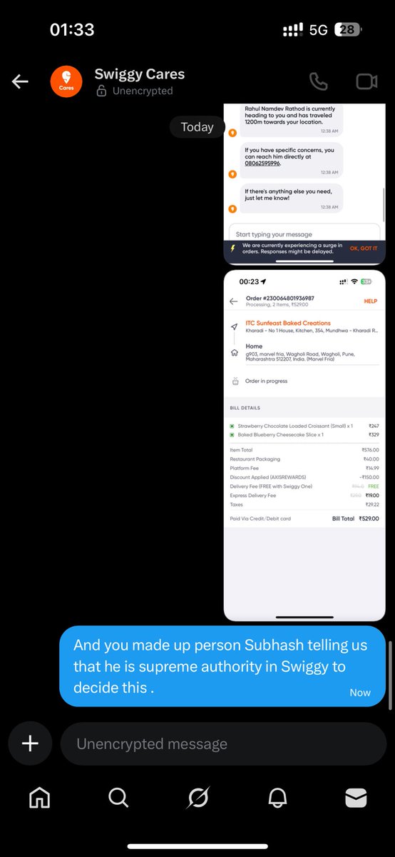ranaji_0707's tweet photo. @SwiggyCares @Swiggy @SwiggyCares @instamart_it @harshamjty @rohitisb  
#swiggyDelivery #swiggySupport #behaviour https://t.co/Ch67N14XBD