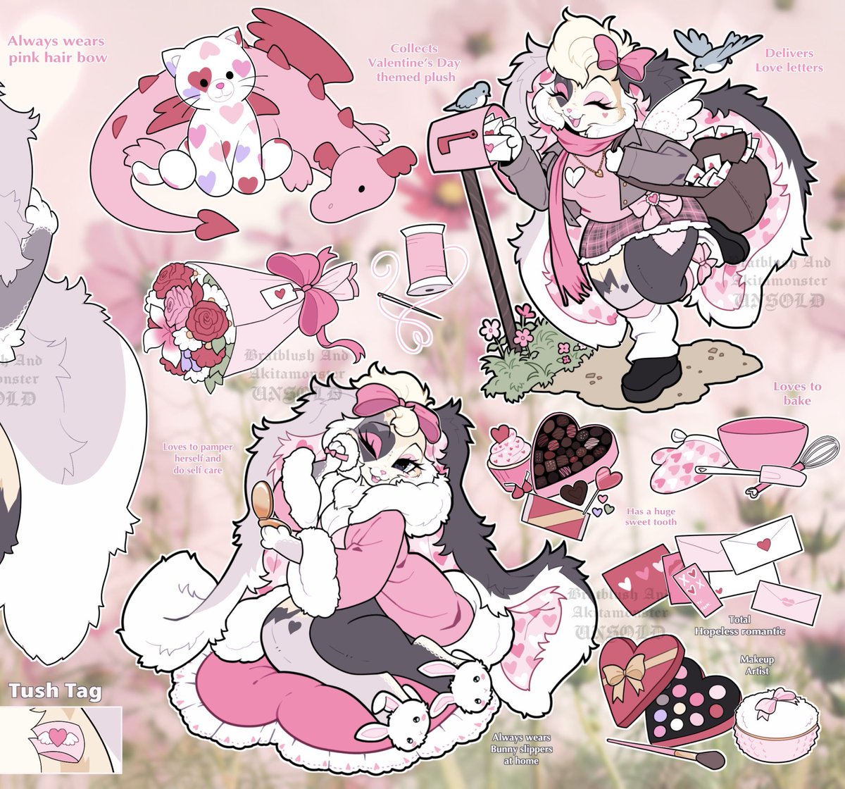 Valentine’s day plush bunny collab adopt!!! 🐇 info below