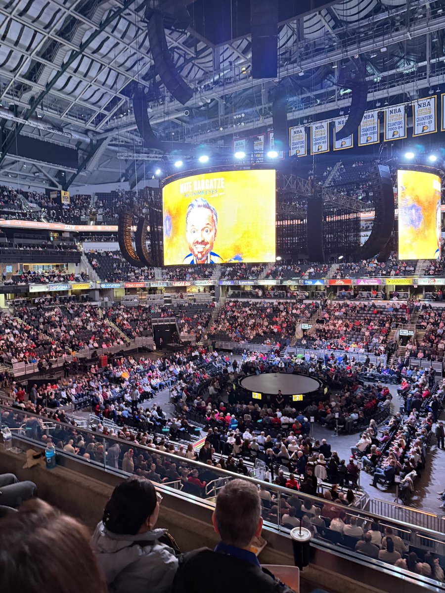 DustinRThompson's tweet photo. Packed house for Nate the Great in Indy. 

@natebargatze // @GainbridgeFH https://t.co/QpVAjbRhxr