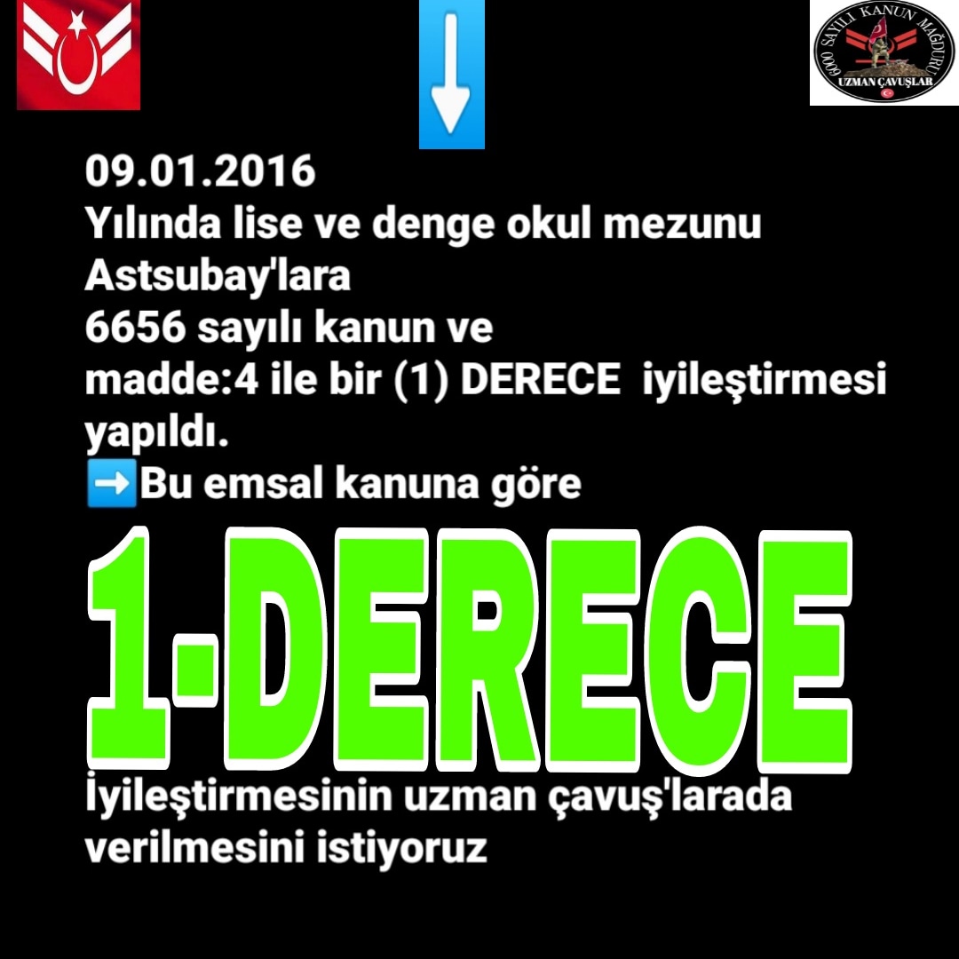 <a href="/TamerAc212211/">Tamer Aşcı</a> <a href="/ibrahim_0634/">İbrahim Akduman (1)</a> <a href="/slamGKSAL127401/">GÖKSAL</a> <a href="/Albayrak718007/">Albayrak</a> <a href="/akcaa158/">Ali -A-K-C-A-</a> <a href="/MuratNR3/">Murat ÖNÜR</a> <a href="/RTErdogan/">Recep Tayyip Erdoğan</a> <a href="/MHP_Bilgi/">MHP</a> <a href="/MhpTbmmGrubu/">MHP TBMM Grubu #MHP</a> <a href="/dbdevletbahceli/">Devlet Bahçeli</a> <a href="/yasaryldrmMHP/">Yaşar Yıldırım</a> <a href="/buyukataman/">İsmet Büyükataman</a> <a href="/erkanakcay45/">Erkan Akçay</a> <a href="/E_SemihYalcin/">E. Semih Yalçın</a> <a href="/sadirdurmaz/">Sadir Durmaz 🇹🇷</a> <a href="/UlviYonter/">Dr.İzzet Ulvi YÖNTER</a> <a href="/ismailozdemirrr/">İsmail ÖZDEMİR 🇹🇷</a> <a href="/muharremvarli01/">Muharrem VARLI</a> <a href="/AyseSibelErsoy/">Ayşe Sibel Ersoy🇹🇷</a> <a href="/MehmetTaytakMHP/">Mehmet Taytak</a> <a href="/MevltKarakaya25/">Mevlüt Karakaya</a> <a href="/TEMUD_2024/">Türkiye Emekli Uzman Erbaşlar Derneği (TEMUD)</a> <a href="/alitilkici38/">Ali Tilkici 🇹🇷</a> <a href="/55erhanusta/">Dr. Erhan Usta</a> <a href="/ahmetyarici31/">Ahmet YARICI</a> <a href="/alimahir/">Ali Mahir Başarır</a> <a href="/av_gundogan/">Av. Ali Erdem GÜNDOĞAN</a> <a href="/bbpgenelmerkez/">BÜYÜK BİRLİK PARTİSİ</a> <a href="/burhanduran/">Burhanettin Duran</a> <a href="/cemacikgozz/">Cem Açıkgöz</a> <a href="/cemkucuk55/">Cem Küçük</a> <a href="/tcsavunma/">T.C. Millî Savunma Bakanlığı</a> <a href="/tcbestepe/">T.C. Cumhurbaşkanlığı</a> <a href="/TC_icisleri/">T.C. İçişleri Bakanlığı</a> <a href="/_cevdetyilmaz/">Cevdet Yılmaz</a> <a href="/TBMMGenelKurulu/">TBMM Genel Kurulu</a> <a href="/Akparti/">AK Parti</a> <a href="/nacibostanci/">M. Naci Bostancı</a> <a href="/akbasogluemin/">Av. M.Emin AKBAŞOĞLU 🇹🇷</a> <a href="/AliYerlikaya/">Ali Yerlikaya</a> <a href="/mustafaelitas/">Mustafa Elitaş</a> <a href="/memetsimsek/">Mehmet Simsek</a> "İŞTE SİZİN ADALETİNİZ"
Emekli bir statüye değişik isimlerle 6 tazminat verirken
Diğer bir emekli statüye 3600 ek gösterge verebilmek için derece iyileştirmesi yaptınız,oda yetmedi 2022 yılında 1 kademe verdiniz #UzmanÇavuş'a gelince
#BirDerece'yi
#KADRO'yu çok görüyorsunuz.