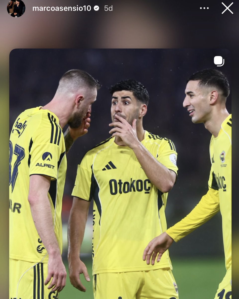 SaracogluSports's tweet photo. Marco Asensio'nun paylaşımı:

"Bravo takım!💛💙" https://t.co/QMn5xuOIqO
