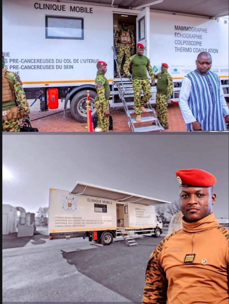 esegbonaluis's tweet photo. Breaking News 🥹❤️❤️❤️❤️

Burkina Faso makes cervical cancer screening free with mobile clinics reaching remote areas .  No
Matter your location ,  mobile hospitals can locate you now .  

If you live in the interior of a remote village ? They’ll locate you .  

Ibrahim Traore has made it clear that no one will suffer in
His country cus they couldn’t access medical facilities 

Moral lesson : God bless him 🥹❤️