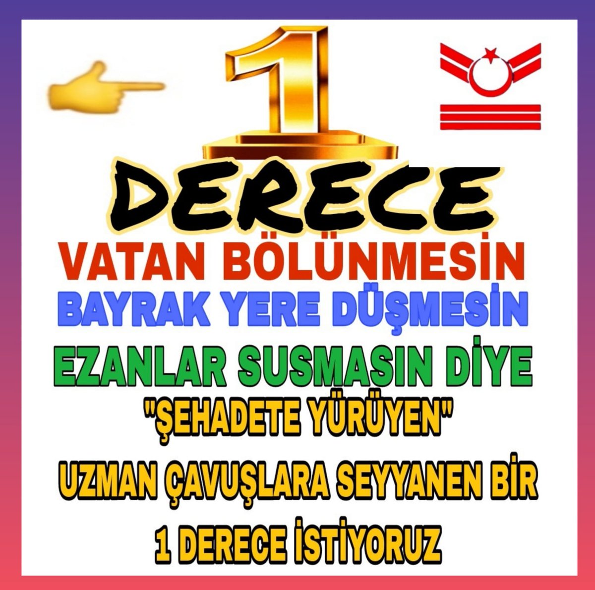<a href="/TamerAc212211/">Tamer Aşcı</a> <a href="/ibrahim_0634/">İbrahim Akduman (1)</a> <a href="/slamGKSAL127401/">GÖKSAL</a> <a href="/Albayrak718007/">Albayrak</a> <a href="/akcaa158/">Ali -A-K-C-A-</a> <a href="/MuratNR3/">Murat ÖNÜR</a> <a href="/RTErdogan/">Recep Tayyip Erdoğan</a> <a href="/MHP_Bilgi/">MHP</a> <a href="/MhpTbmmGrubu/">MHP TBMM Grubu #MHP</a> <a href="/dbdevletbahceli/">Devlet Bahçeli</a> <a href="/yasaryldrmMHP/">Yaşar Yıldırım</a> <a href="/buyukataman/">İsmet Büyükataman</a> <a href="/erkanakcay45/">Erkan Akçay</a> <a href="/E_SemihYalcin/">E. Semih Yalçın</a> <a href="/sadirdurmaz/">Sadir Durmaz 🇹🇷</a> <a href="/UlviYonter/">Dr.İzzet Ulvi YÖNTER</a> <a href="/ismailozdemirrr/">İsmail ÖZDEMİR 🇹🇷</a> <a href="/muharremvarli01/">Muharrem VARLI</a> <a href="/AyseSibelErsoy/">Ayşe Sibel Ersoy🇹🇷</a> <a href="/MehmetTaytakMHP/">Mehmet Taytak</a> <a href="/MevltKarakaya25/">Mevlüt Karakaya</a> <a href="/TEMUD_2024/">Türkiye Emekli Uzman Erbaşlar Derneği (TEMUD)</a> <a href="/alitilkici38/">Ali Tilkici 🇹🇷</a> <a href="/55erhanusta/">Dr. Erhan Usta</a> <a href="/ahmetyarici31/">Ahmet YARICI</a> <a href="/alimahir/">Ali Mahir Başarır</a> <a href="/av_gundogan/">Av. Ali Erdem GÜNDOĞAN</a> <a href="/bbpgenelmerkez/">BÜYÜK BİRLİK PARTİSİ</a> <a href="/burhanduran/">Burhanettin Duran</a> <a href="/cemacikgozz/">Cem Açıkgöz</a> <a href="/cemkucuk55/">Cem Küçük</a> <a href="/tcsavunma/">T.C. Millî Savunma Bakanlığı</a> <a href="/tcbestepe/">T.C. Cumhurbaşkanlığı</a> <a href="/TC_icisleri/">T.C. İçişleri Bakanlığı</a> <a href="/_cevdetyilmaz/">Cevdet Yılmaz</a> <a href="/TBMMGenelKurulu/">TBMM Genel Kurulu</a> <a href="/Akparti/">AK Parti</a> <a href="/nacibostanci/">M. Naci Bostancı</a> <a href="/akbasogluemin/">Av. M.Emin AKBAŞOĞLU 🇹🇷</a> <a href="/AliYerlikaya/">Ali Yerlikaya</a> <a href="/mustafaelitas/">Mustafa Elitaş</a> <a href="/memetsimsek/">Mehmet Simsek</a> 2016 yılında 6656 sayılı kanunla lise dengi okul mezunu astsubaylara 3600 EK gösterge verebilmek için 1'derece iyileştirmesi yapıldı
Üzerine 2022 yılında 1 kademe verdiniz
45 yaş nedeniyle hak kayıpları yaşatarak zorla emekli edilen #UzmanÇavuş'lara #BirDerece'yi çokmu  gördünüz?