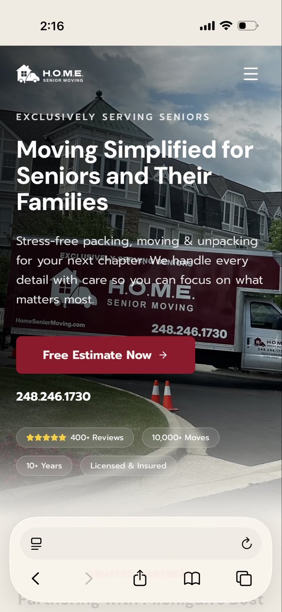 We’ve been hard at work on a new website design. Once done we will have the best moving company website in the area. And it’ll be incredibly mobile friendly!

Here’s a before and after sneak peak: