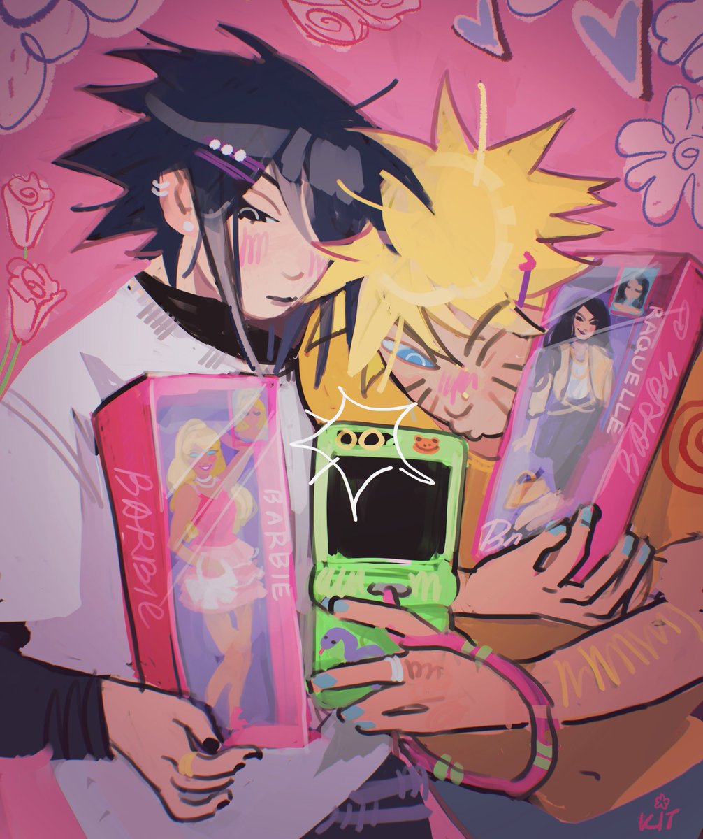 happy valentine’s day💘 with self indulgent #narusasu and #barbie to the max