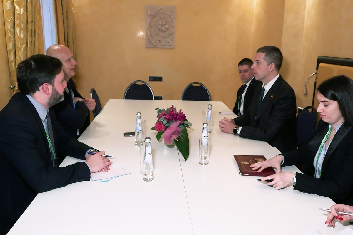rccint's tweet photo. @amer_kap @MunSecConf RCC Secretary General @amer_kap met with @markodjuric @MFASerbia at #MSC2026 today. The exchange once more reaffirmed the RCC as a trusted platform for #RegionalCooperation, strengthening economic ties and security coordination across #SouthEastEurope. https://t.co/5G5MOuiamh