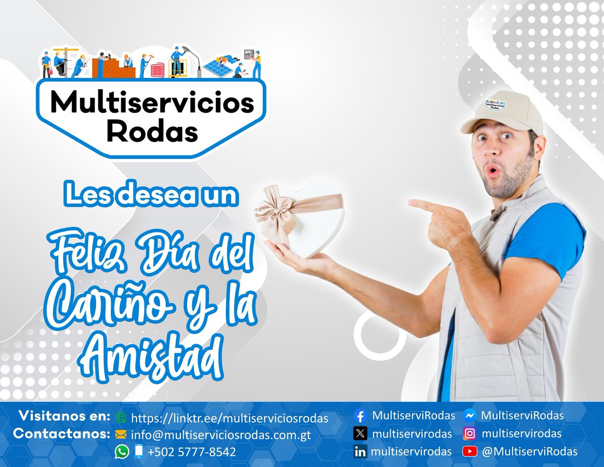 MultiserviRodas's tweet photo. @multiservirodas les deseamos un Feliz día del Cariño y la Amistad 💖🫂⚡️⚙️💡🔌🛠📋‍🏭👨🏻‍🏭👩🏼‍🏭👷🏻‍♂️👷🏻‍♀️👨🏻‍🔧👩🏻‍🔧

Síguenos en Nuestras Redes Sociales 🤳🏻📱: https://t.co/VcHNmfFVhe

@yeovany_rodas

#MultiserviciosRodas #DíaDelAmor #DíaDelCariño #DíaDeLaAmistad https://t.co/wRIQy60KGD