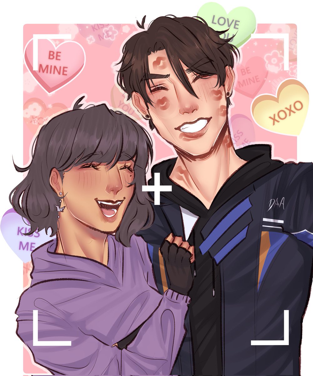 Happy Valentines day!!!~♡♡ 

Caleb insisted on keeping the lipstick so everyone knew he had a Valentine haha

@/MochaMyx (thank you again!<3)