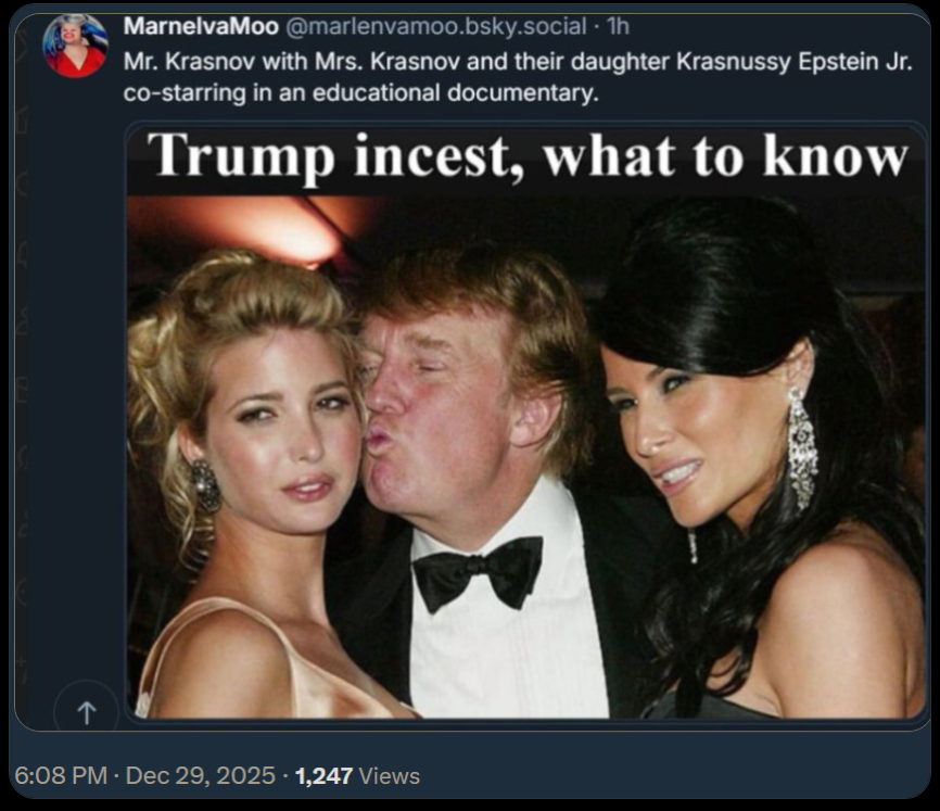 BrainWormVaxine's tweet photo. They are protecting Ivanka and Melania in the #EpsteinFiles
Also #BringBackDimMode even Bluesky is not "death black" https://t.co/lDsV3IbqEK