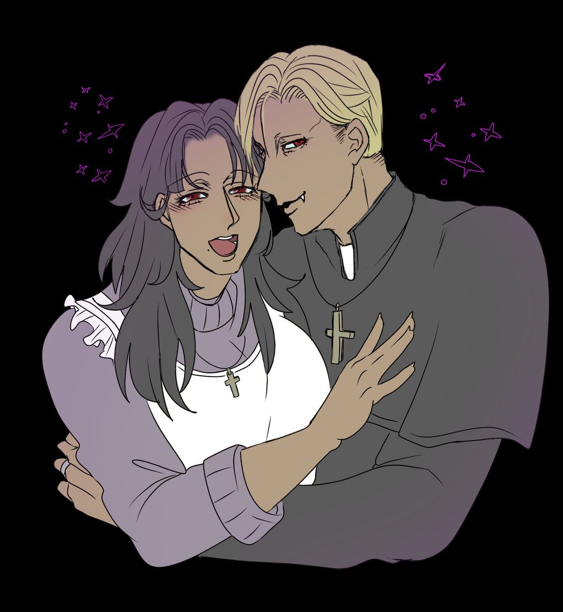 20代頃の新婚Kaya＆Kenneth。新妻の笑顔に引っ張られて絵柄が変わってない？……