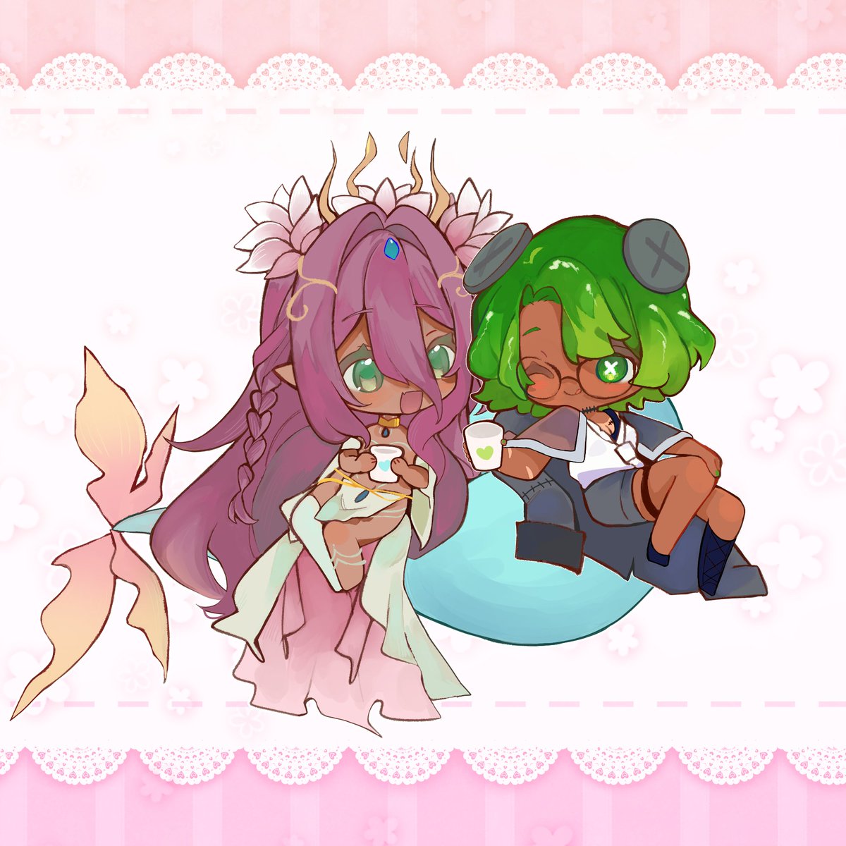 Valentine's is also a celebration of friendships! And I'm so lucky to have the best friend ever 💚

🎨:@/meodoi_

#LanARTia #EmptySketch