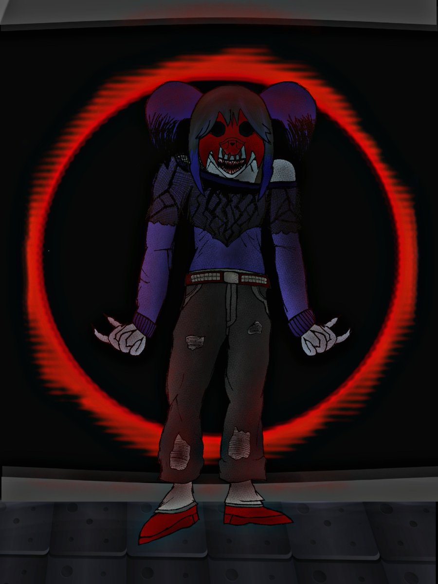 Janah/The Blind Widow (my OC) if her motif was EXE/Faker. #TheyCalledMeSonic