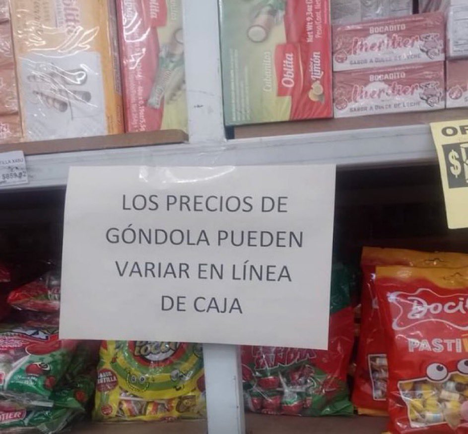Hace 3 años esto era normal.
Precios que cambiaban entre la góndola y la caja. Inflación, controles, mentiras y abuso. El resultado de décadas de populismo. Por suerte, Argentina cambió.