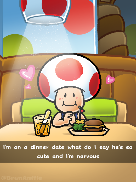 BrunAmitie's tweet image. happy valentine's day! sadly i don't have a new drawing today... so here's reposting some favorite draws of toad and i... ♡

#yumeship