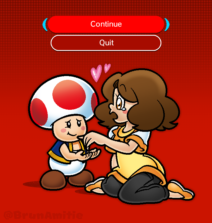 BrunAmitie's tweet image. happy valentine's day! sadly i don't have a new drawing today... so here's reposting some favorite draws of toad and i... ♡

#yumeship