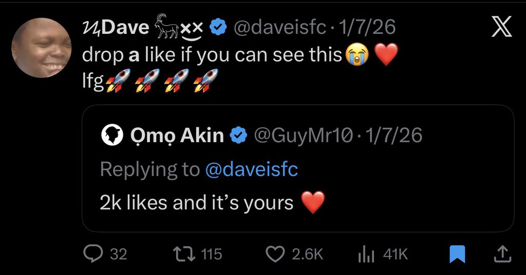 daveisfc's tweet image. omo akin ignored all my tags after getting the 2k likes he tasked me to get👏🏾👏🏾

MMS sha❤️